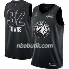 NBA Mænd Trøje Minnesota Timberwolves Karl Anthony-Towns 32 2018 All Star Jordan Brand Sort Swingman